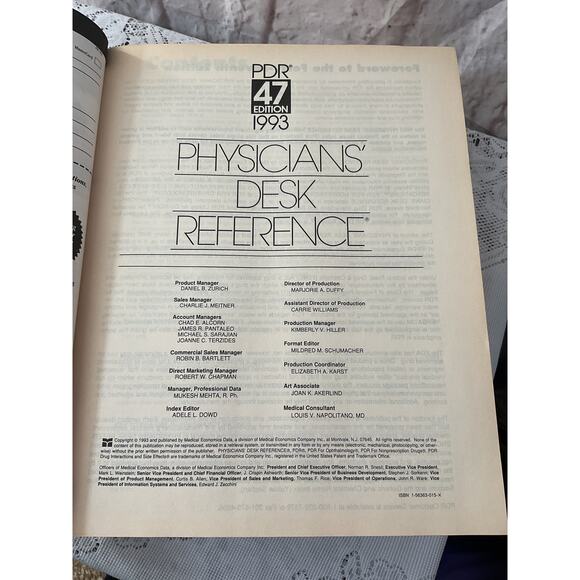 1993 PDR #47 Edition Physicians Desk Reference - Picture 3 of 5